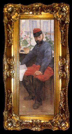 framed  Max Buri Franzosischer Soldat, ta009-2